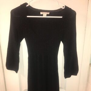 White House Black Market size XS black short sweater dress
